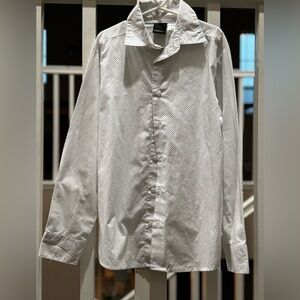 Van Heusen Gray Geometric Button Down Shirt